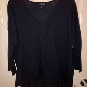 The Limited Navy 3/4 Sleeve Tee